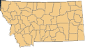 Divided county map of Montana